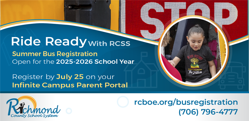 graphic with text that says "Ride ready with the Richmond County School System".